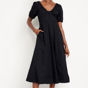 Black Puff Sleeve DRESS